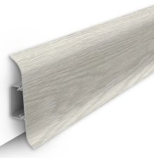 Плинтус Идеал Классик с кабель-каналом дуб айсберг 2,2 м 70 мм