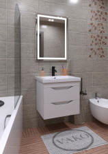 Тумба с раковиной VAKO Фокс COMA -60 подвесная, 2 ящика 20684