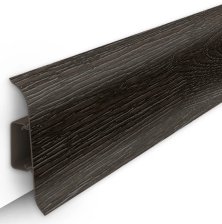 Плинтус Идеал Классик с кабель-каналом венге темный 2,2 м 70 мм