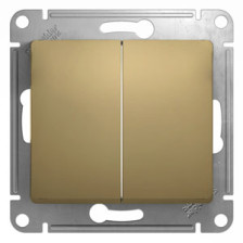 Выключатель 2-м скрытой установки Glossa GSL000451 титан