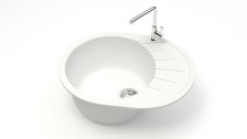 Мойка 575х440 искусственный камень белый 10/G31