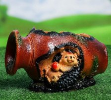 Фигура - кашпо Еж в кувшине арт 118
