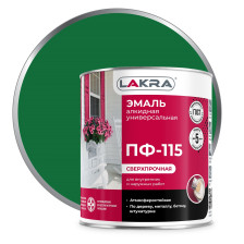 Эмаль ПФ-115 зеленая (1кг) Лакра