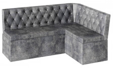 Скамья угловая "Венеция" тк темно-серая