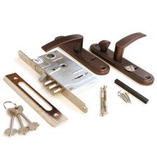 Замок врезной Просам с ручкой 88011-ЗВ9-8.3/13.ЗП РФ46Л-002Ш левый (267)