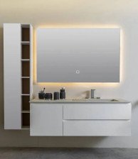 Зеркало (в70xш100) Кватро фонов подсвет LED 4000К сенсорная кнопка (АУРАМИРА, Россия)
