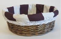 Корзина плетеная лоза 24х8 KT03GY S/10 №4 серая