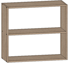 Каркас верхнего шкафа ДУБЛИН 80х72х28 см, ЛДСП дуб сонома (горизонтального открывания)