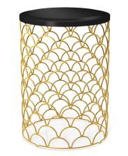 Стол журнальный SHT-CT24 золото/черный муар