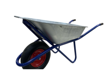 Тачка строительная одноколесная 110л/250кг синяя "Лесоторговая" пневмоколесо 4.00-8 D12