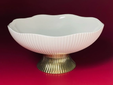 Фруктовница 25,5 см на ножке MULTICOLOR белый LENARDI 163-021