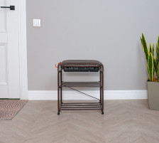 Подставка для обуви "Альфа 13" с сиденьем и ящиком Коричневый