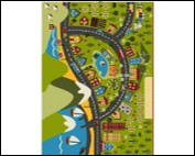 Ковер Play Rugs дизайн D605A 1,33х1,9м green-cream