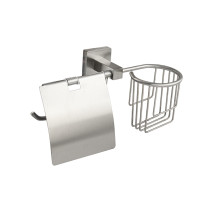 Держатель для бумаги и освежителя воздуха GFmark, основание квадрат, нерж сталь/сатин 87244