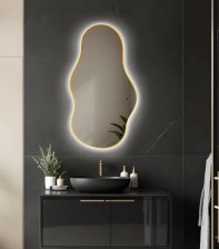 Зеркало Casper GOLD-TX 600х1100 бесконтактный сенсор, гор/вер