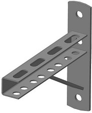 Кронштейн П-образный 200х180мм окрашенный