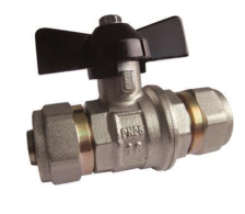 Кран для м/п труб 16х16 ц/ц бабочка Frap F253.1616