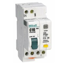 Выключатель дифференциального тока (АВДТ) 2Р 16А 30мА тип АС 4,5кА Sche 16003 DEK