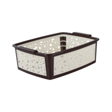 Корзина для хранения 28х20,5х9 темно-коричневая Романтика люкс М5368