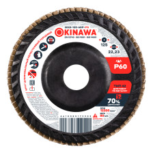 Круг лепестковый торцевой 125х22 OKINAWA POWER P60 2023-125-60P-PS
