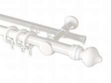 Карниз металлический Скандинавия СК-010-1Ш белый 3,6 м