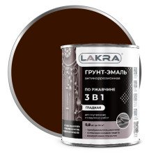 Грунт-эмаль по ржавчине шоколадно-коричневый RAL 8017 (0,8кг) Лакра