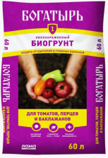 Грунт Богатырь для томатов, перца,баклажанов 60л