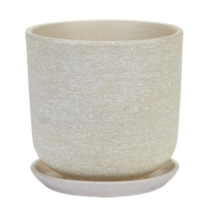 Горшок керамический с поддоном Цилиндр Айскрим №5 d22см h19см 5,4л бежевый