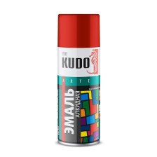 Эмаль аэрозольная универсальная RAL 3020 красная 520 мл KUDO