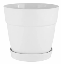 Горшок с/п InGreen 48л D465мм на колесиках белоснежный жасмин