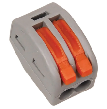 Зажим клеммный 222-412 с рычагом серый (DYNEL)