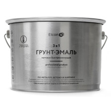 Грунт-эмаль 3 в 1 по ржавчине матовая графит RAL 7024 (10 кг) Elcon