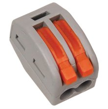 Зажим клеммный 222-412 с рычагом серый (DYNEL)