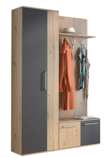 Прихожая Итон Дуб дикий/Черный (СТЛ 445.00) 