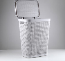 Корзина для белья 35л Пирула смоки М2614 