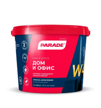 Краска для стен и потолка ДОМ&ОФИС W4 белая матовая (5л) Parade