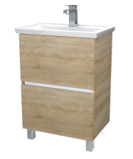 Тумба с раковиной New Aris 60Н 2ящика Дуб Сонома