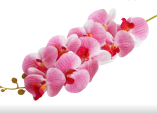Цветок искуственный Орхидея 95см белая/розовая FM-7-357