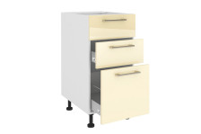 Тумба кухонная 400х510х820 мм 3 ящика без столешницы Латте Макиато