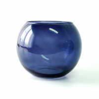 Ваза стеклянная Шаровая 3л Черника 16х18см 