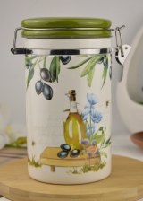 Банка для сыпучих продуктов 1000 мл клипса Olives HC8600A-B21
