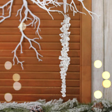 Украшение новогоднее Подвеска Хрустальный блеск 18см прозрачный