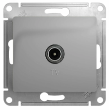 Розетка TV 1-м скрытой установки Glossa GSL000393 коннектор алюминий