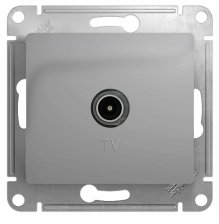 Розетка TV 1-м скрытой установки Glossa GSL000393 коннектор алюминий