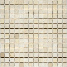 Мозаика из натурального камня (30,5х30,5) 4,8X4,8 Crema Marfil Polished (на сетке) (Starmosaic, Китай)