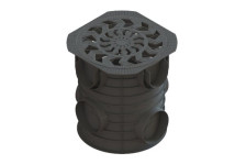 Дождесборник Spark круглый пластиковый с решеткой 327х310 083720
