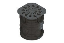 Дождесборник Spark круглый пластиковый с решеткой 327х310 083720