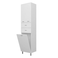 Пенал Аква -45 фрезеровка, с корзиной , белый (45х191х33)