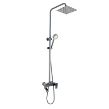 Стойка душевая со смесителем BRIMIX "Тропический душ" 88705 с кнопочным переключением, графит