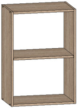 Каркас верхнего шкафа ДУБЛИН 50х72х28 см, ЛДСП дуб сонома